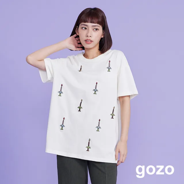 【gozo】點蠟燭許願擴型T恤(兩色)