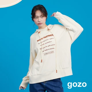 【gozo】神奇糕點繡花後開岔擴型帽T(兩色)