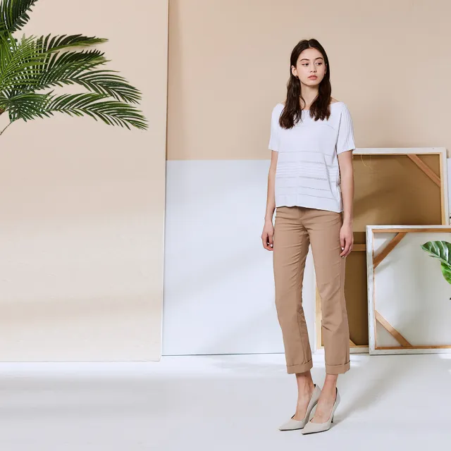 【ICHE 衣哲】Cop.Copine簡約船領斜肩親膚針織上衣(兩色)