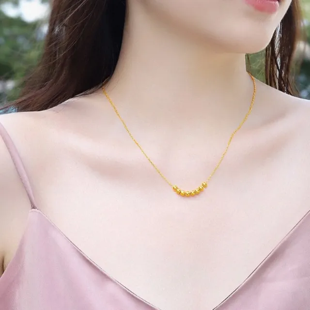 【Penny 珮妮】黃金999 轉運金珠八方來財 項鍊吊墜(母親節 交換禮物  生日禮 情人節 尾牙 新年 結婚)