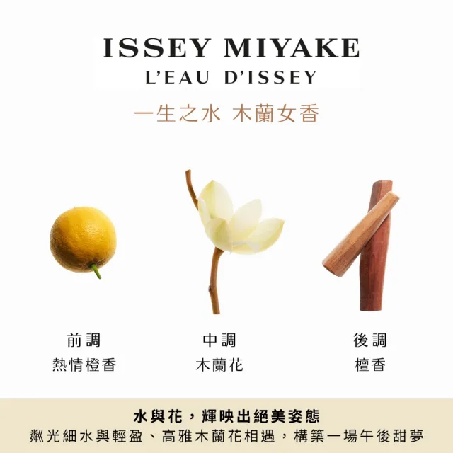 【ISSEY MIYAKE 三宅一生】官方直營 一生之水木蘭女性淡香水 100ml