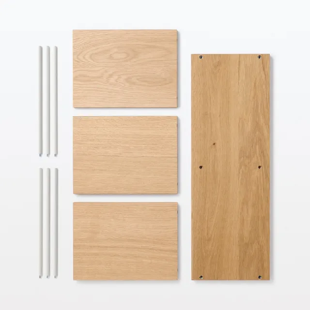 【MUJI 無印良品】自由組合層架/橡木/2層/追加用(大型家具配送)