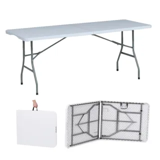 【Clook 鹿客家居】多功能折疊桌-寬180公分(折疊會議桌 萬用工作桌 折合桌 方桌)