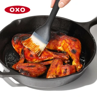 【美國OXO】好好塗矽膠燒烤刷(好清洗不掉毛 鎖油設計 刷油均勻 耐高溫300度)