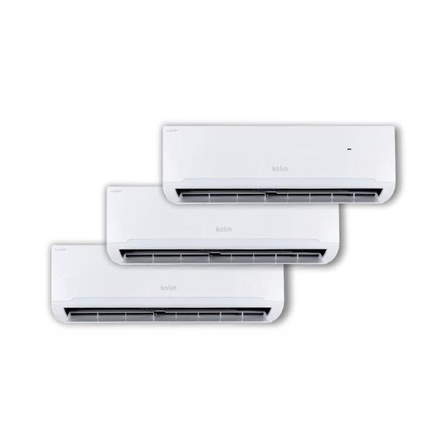 【Kolin 歌林】4坪+4坪+5坪一對三變頻冷暖分離式空調(KDV-P1012M301/PK282DV03Ax2台+PK362DV03A)