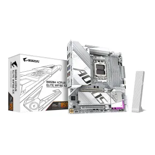 【GIGABYTE 技嘉】B850M AORUS ELITE WIFI6E ICE DDR5 冰魄白 主機板+AMD R7 7700 MPK裸裝含風扇 8核/16緒