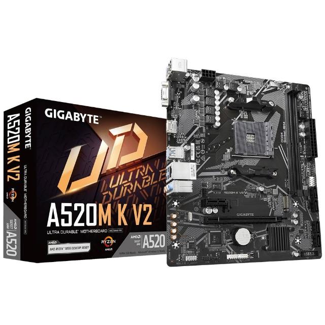 【GIGABYTE 技嘉】A520M K V2 DDR4 主機板+AMD R5 5500 6核心 處理器(M+C 組合包)
