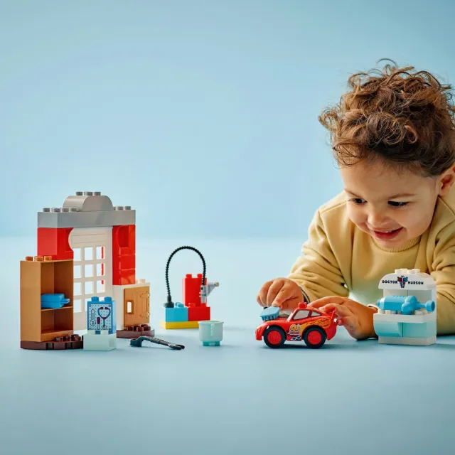 【LEGO 樂高】得寶系列 10456 麥坤造訪韓大夫的車庫(Cars 皮克斯 幼兒積木 兒童玩具)
