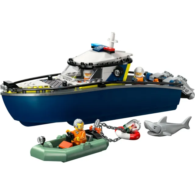 【LEGO 樂高】城市系列 60456 警艇追逐戰(男孩禮物 交通工具玩具 兒童玩具 積木)