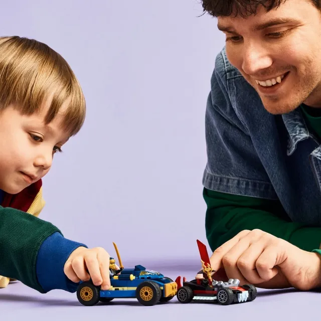 【LEGO 樂高】旋風忍者系列 71840 羅格和錐克斯的賽車大對決(忍者積木 兒童玩具 幼兒積木 猛龍崛起)