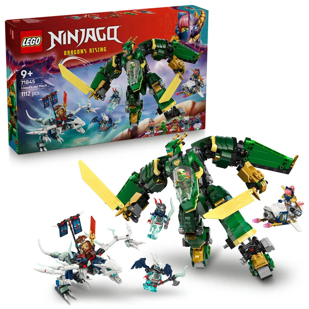 【LEGO 樂高】旋風忍者系列 71845 勞埃德的噴射機機械人(忍者積木 兒童玩具 幼兒積木 猛龍崛起)