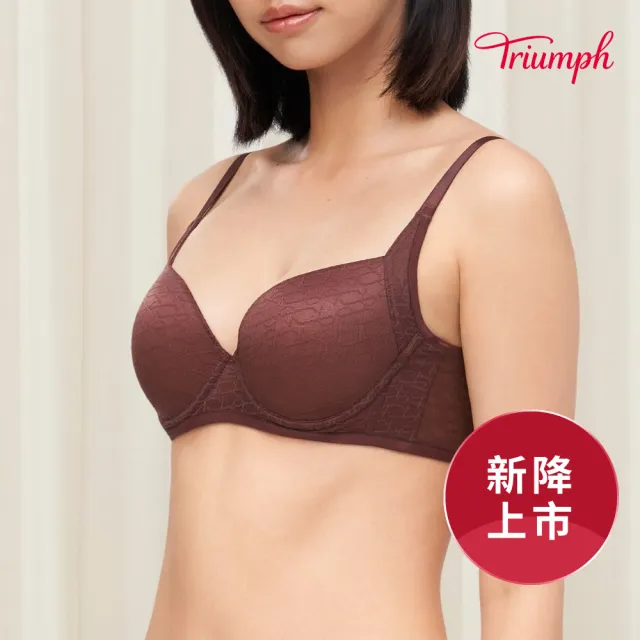 【Triumph 黛安芬】Signature Sheer 透感經典系列 輕質鋼圈內衣 B-E(可可棕)