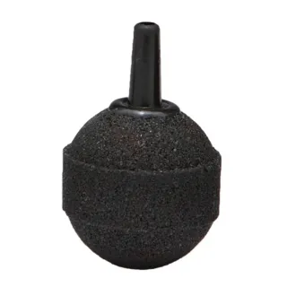 【水族 魚缸】25型 圓型球狀 硝化菌氣泡石/氣泡球/打氣配件(極黑球型氣泡石)