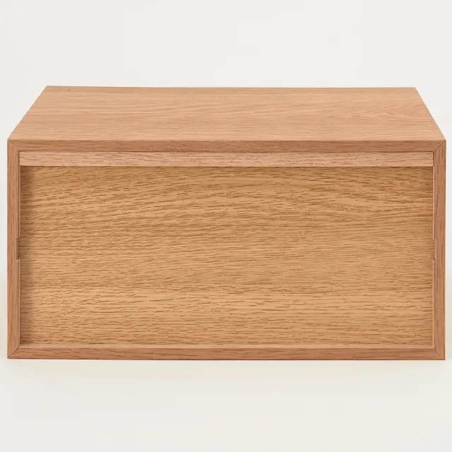 【MUJI 無印良品】橡木組合收納櫃/半型/抽屜/2段(大型家具配送)