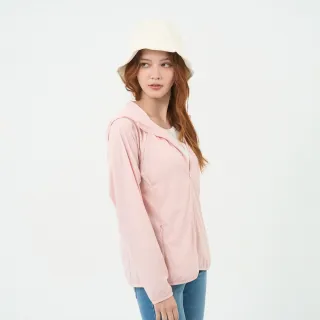 【GIORDANO 佐丹奴】女裝冰涼感抗UV防曬連帽外套 G-MOTION系列(37 桃皮粉紅)