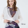 【Qiruo 奇若名品】春夏專櫃白色透明罩衫7069A 長袖上衣(M-2XL)