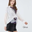 【Qiruo 奇若名品】春夏專櫃白色透明罩衫7069A 長袖上衣(M-2XL)