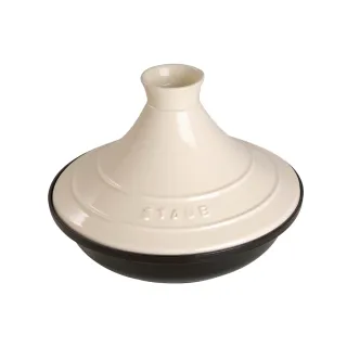 【法國Staub】琺瑯鑄鐵塔吉鍋28cm-奶油色(德國雙人牌集團官方直營)
