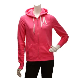 【Abercrombie & Fitch】大A內刷毛拉鍊帽T外套(女-淡粉609836051)