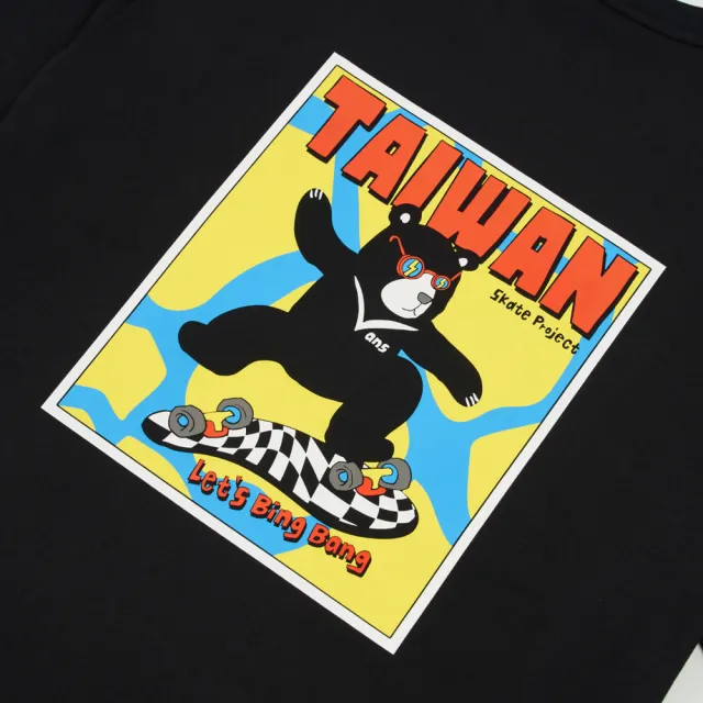 【VANS】Taiwan Culture 台灣限定 台灣黑熊X滑板 黑色短袖T恤