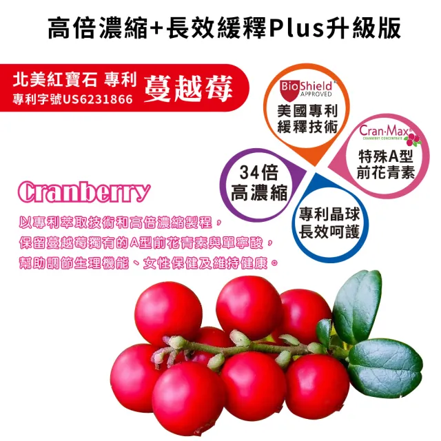 【友GO健康】蔓越莓洛神花+益生菌私密照護X2盒共60顆全素可食(3效配方-高倍濃縮+長效緩釋升級版)