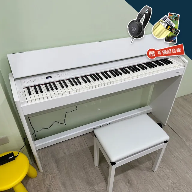 【ROLAND 樂蘭】F701 88鍵 推蓋式 電鋼琴 更細膩音色(送保固3年/錄音USB線/耳機/鋼琴保養油)