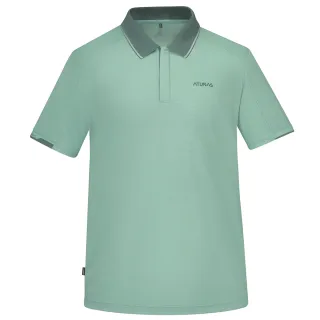【ATUNAS 歐都納】男款POLARTEC POWER DRY短袖POLO衫(A1PS2502M霧綠/吸濕排汗/抗臭/抗UV防曬/透氣快乾)