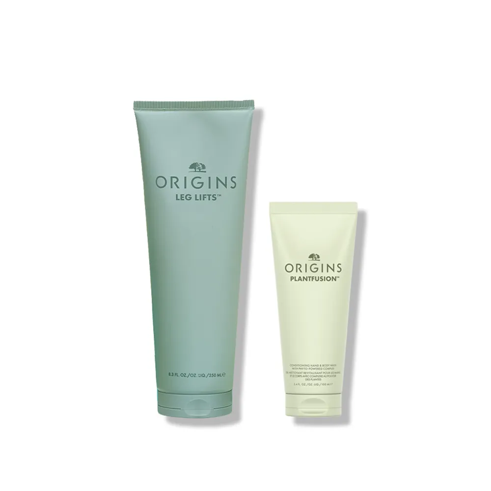 【ORIGINS 品木宣言】漫步雲端舒緩組(腿霜250ml+沐浴乳 100ml)