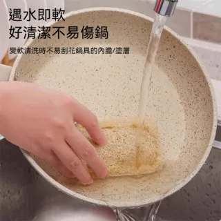 【茉家】附掛繩不沾油天然絲瓜絡(方型單層款2入)