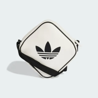 【adidas 愛迪達】斜背包 運動小包 隨身小包 三葉草 AC D BAG 白黑 JD5548
