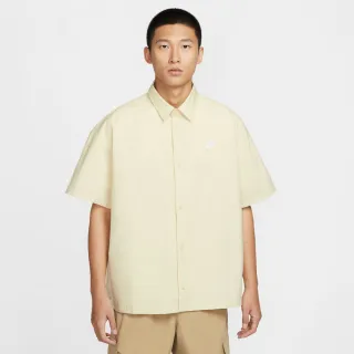 【NIKE 耐吉】短袖上衣 男 襯衫 寬鬆版型 AS M NK CLUB SS BTN SHIRT OS 淺卡其 HJ2027-234(2S4367)