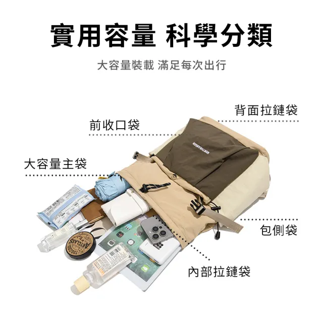 【SUNORO】雙11 日系女士後背包 防潑水雙肩包 通勤學生書包 多隔層收納 通勤上班學生上學