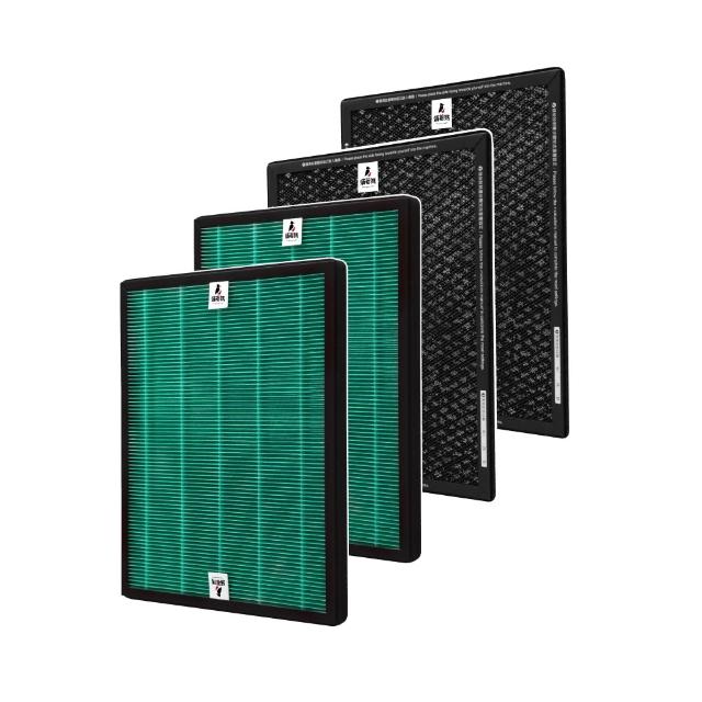 【蟎著媽】濾網2套優惠組(適用  Coway 格威 AP-1019c 白色 粉色 綠色 積木機 完美雙禦 空氣清淨機 AP 1019)