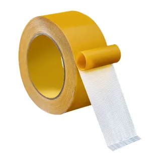 雙面布基網格超黏膠帶 橫向易撕型地墊地墊牆面固定膠-長4米寬2cm款(2入)