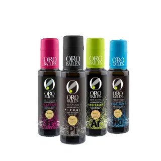 【Oro Bailen 皇嘉】王室御用特級冷壓初榨橄欖油100mlX3入(四口味任選三)(生飲首選/低油酸/多國大獎)