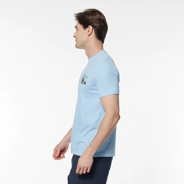 【NAUTICA】官方旗艦 男裝 漫畫風海洋圖騰印花短袖T恤(藍色)