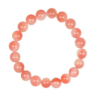 【正佳珠寶】南紅瑪瑙 頂級玉化蜜桃南紅 9.4-9.8mm 南紅瑪瑙手珠