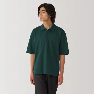 【MUJI 無印良品】男涼感寬版五分袖POLO衫(共4色)