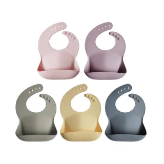 【Mushie 官方直營】矽膠立體圍兜/素色款(多款任選)