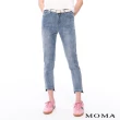 【MOMA】網格裝飾合身牛仔褲(藍色)