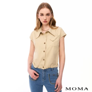 【MOMA】抽繩機能率性襯衫(卡其色)