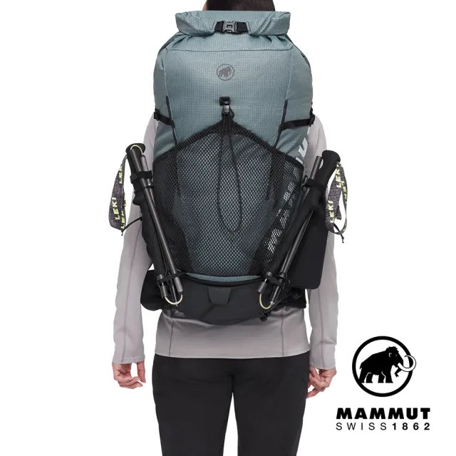 【Mammut 長毛象官方直營】Ducan Spine 50-60 W 動態背負健行後背包 50-60L 地層灰藍/黑 女款 #2530-01500