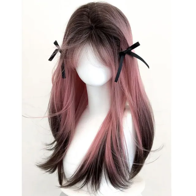 【巴黎精品】長假髮直髮整頂假髮(漸層挑染仿真頭皮女假髮n1ji71)