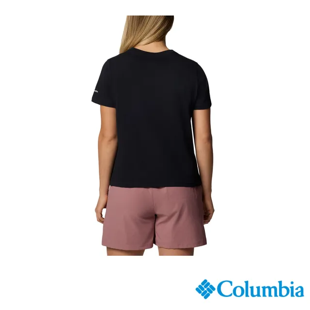【Columbia 哥倫比亞】女款-短袖上衣-黑色(UAR94090BK/IS)