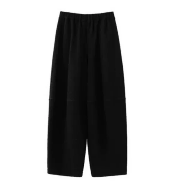 【米蘭精品】現貨+預購 休閒褲寬管長褲(羊毛立體廓形寬鬆女褲子2色t1kc1)