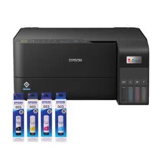 【EPSON】官方直營 搭1組T00V原廠1黑3彩墨水★L3550 三合一Wi-Fi智慧遙控連續供墨複合機(2年保固組)