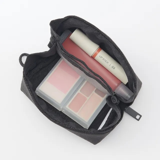 【MUJI 無印良品】皺褶尼龍廣口收納袋/S.約11*6*3.5cm(共3色)