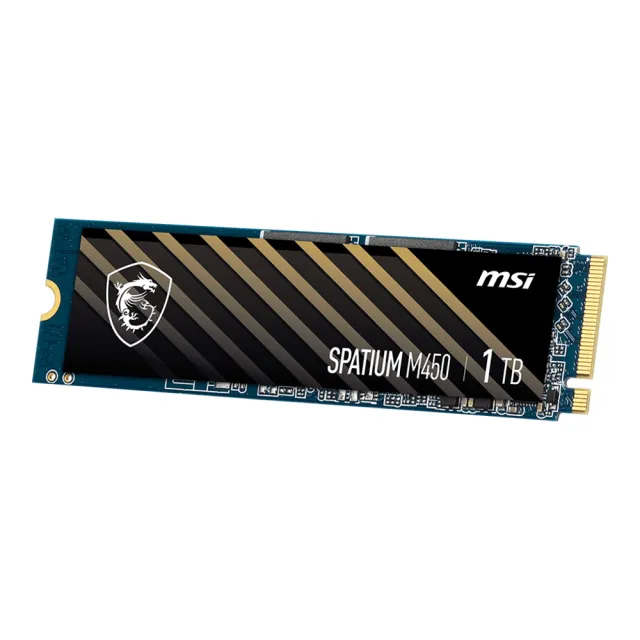 【MSI 微星】SPATIUM M450 1TB V1 Gen4 M.2 2280 PCIe SSD固態硬碟(讀3400MB/寫2400MB)