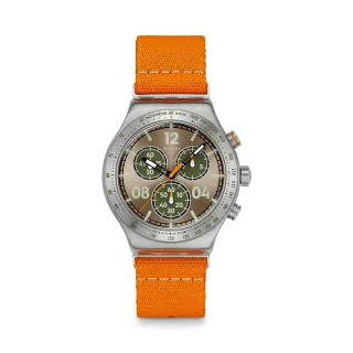 【SWATCH】Irony 金屬Chrono系列手錶 VACATION TIME 男錶 女錶 瑞士錶 錶(43mm)