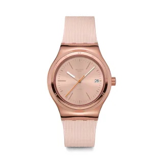 【SWATCH】SECRET MOVES 金屬機械手錶/男錶/女錶/瑞士製造 YIG402(42mm)